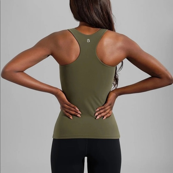 BuffBunny Grounded Dark Olive Racerback Foundation Tank Top - Picture 3 of 8